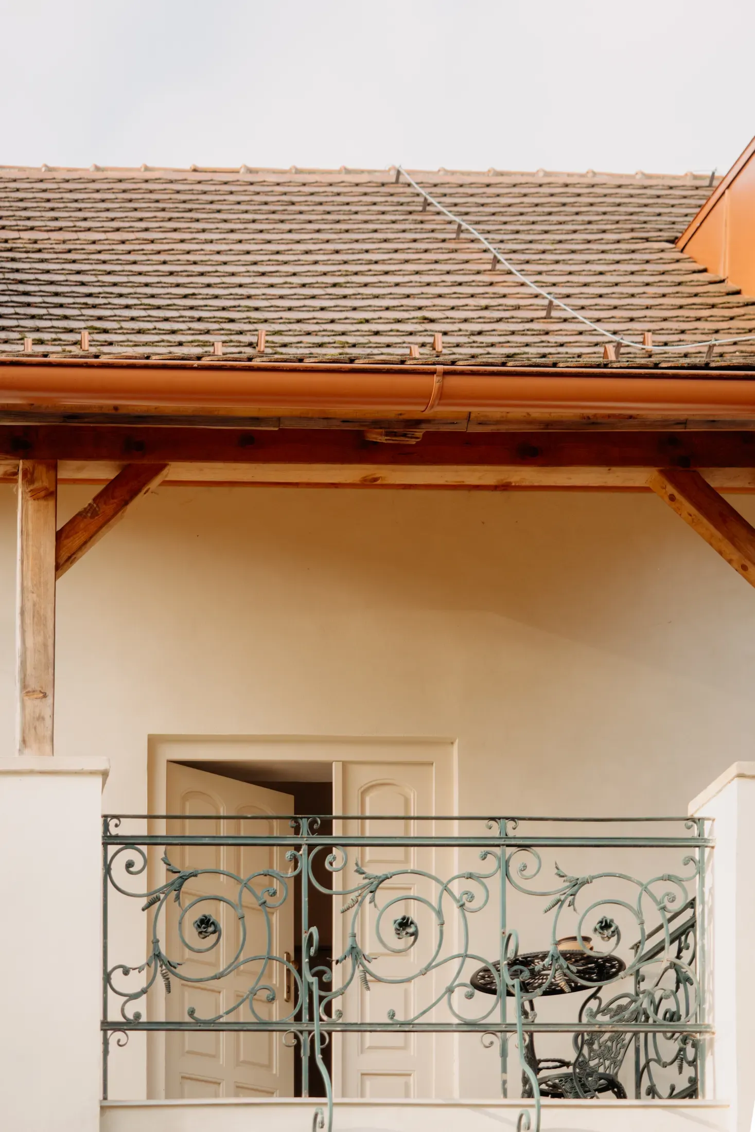 Vstupní dveře apartmánu zámku Bystřice.